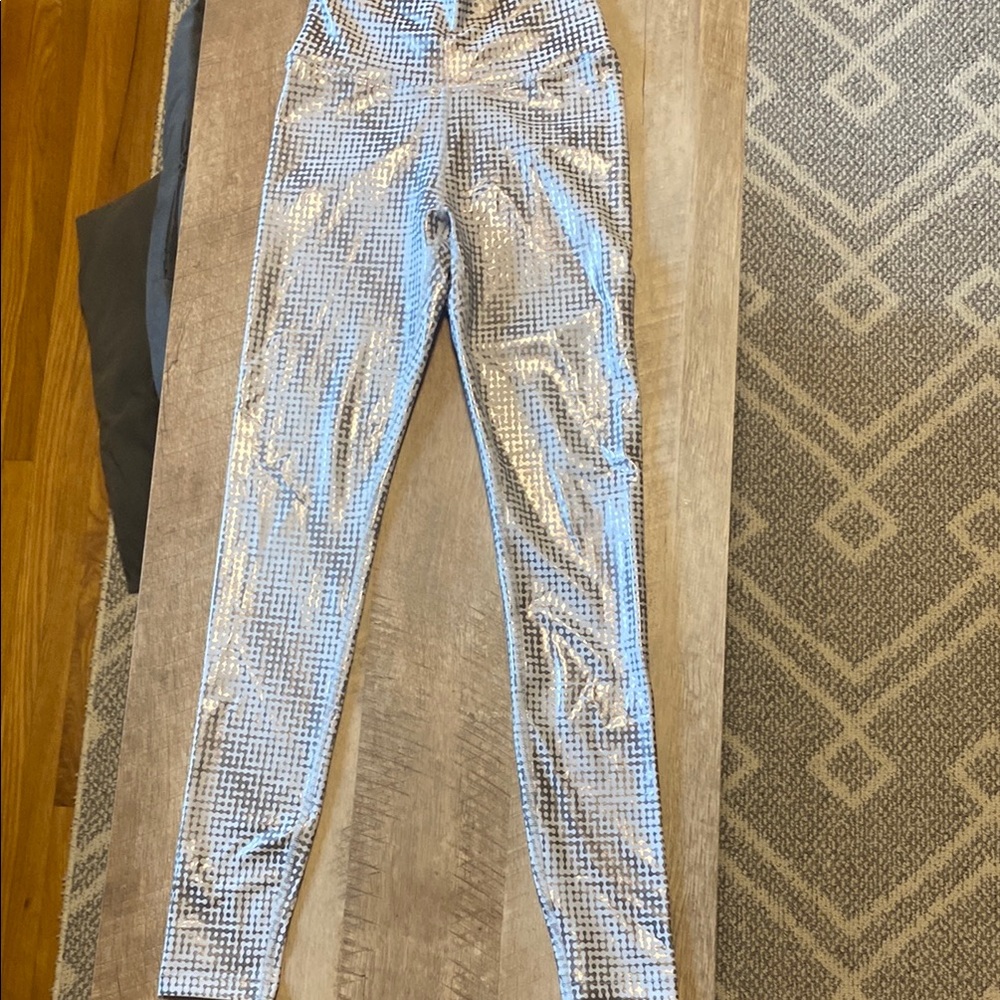 Peloton Silver Checkered Leggings
